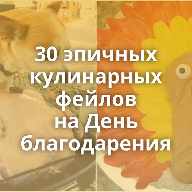 30 эпичных кулинарных фейлов на День благодарения