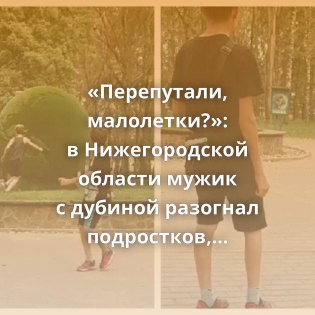 «Перепутали, малолетки?»: в Нижегородской области мужик с дубиной разогнал подростков, которые залезли…