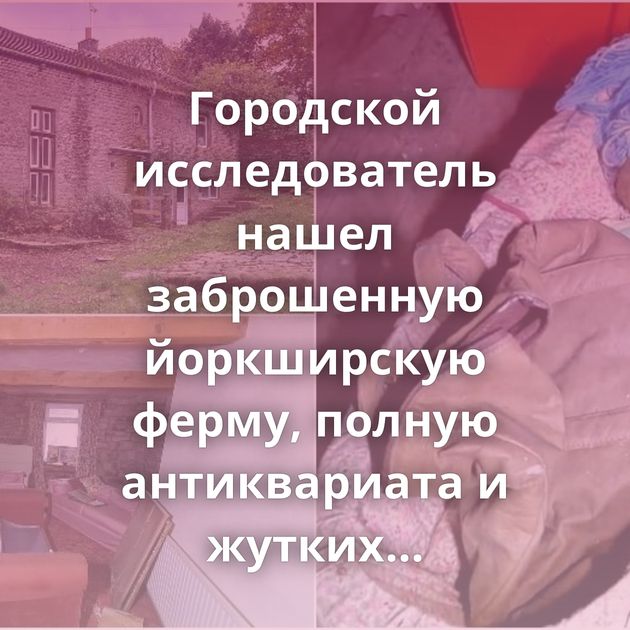 Городской исследователь нашел заброшенную йоркширскую ферму, полную антиквариата и жутких игрушек