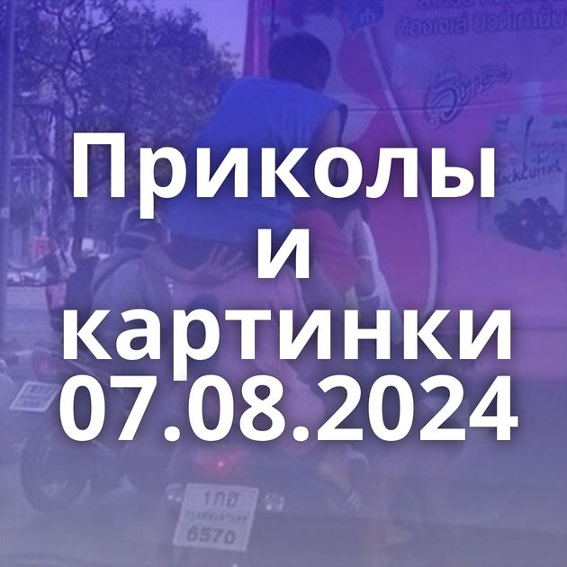 Приколы и картинки 07.08.2024