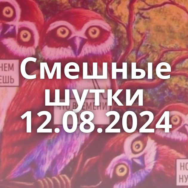 Смешные шутки 12.08.2024