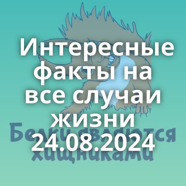 Интересные факты на все случаи жизни 24.08.2024