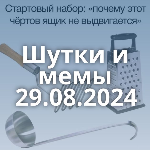 Шутки и мемы 29.08.2024