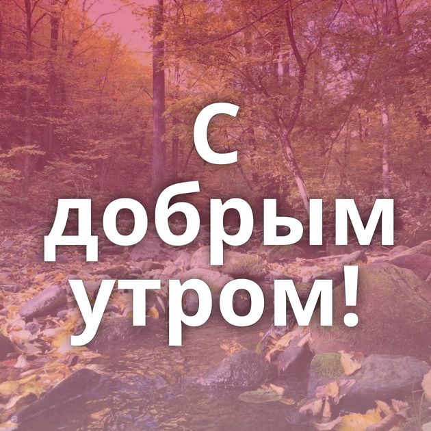 С добрым утром!