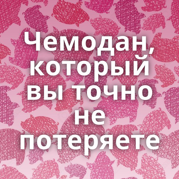 Чемодан, который вы точно не потеряете