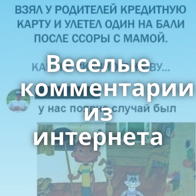 Веселые комментарии из интернета