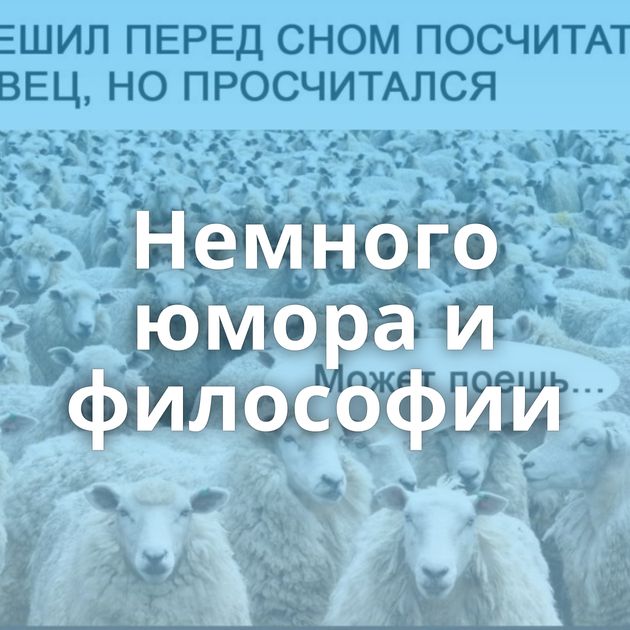 Немного юмора и философии