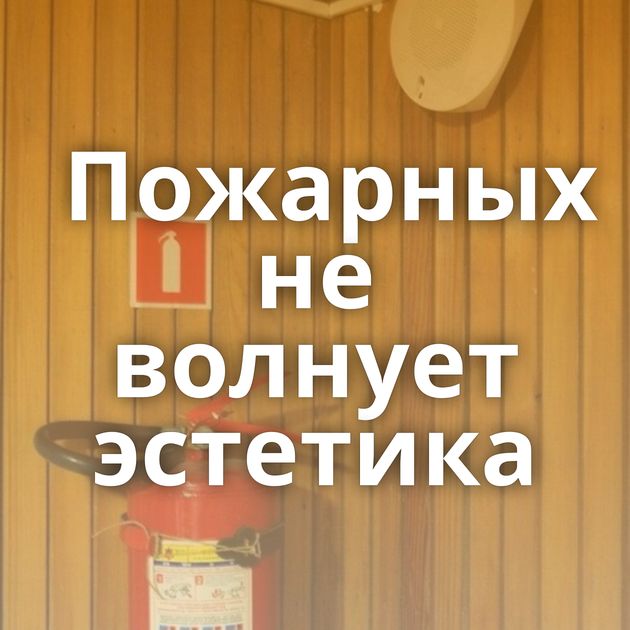 Пожарных не волнует эстетика