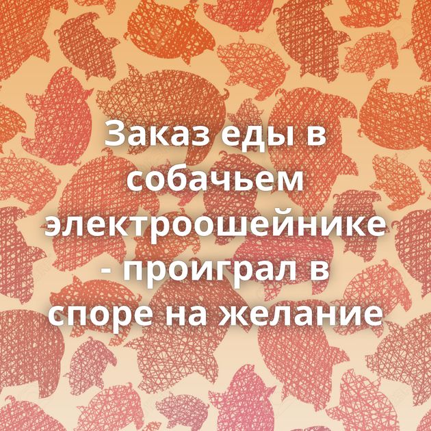 Заказ еды в собачьем электроошейнике - проиграл в споре на желание