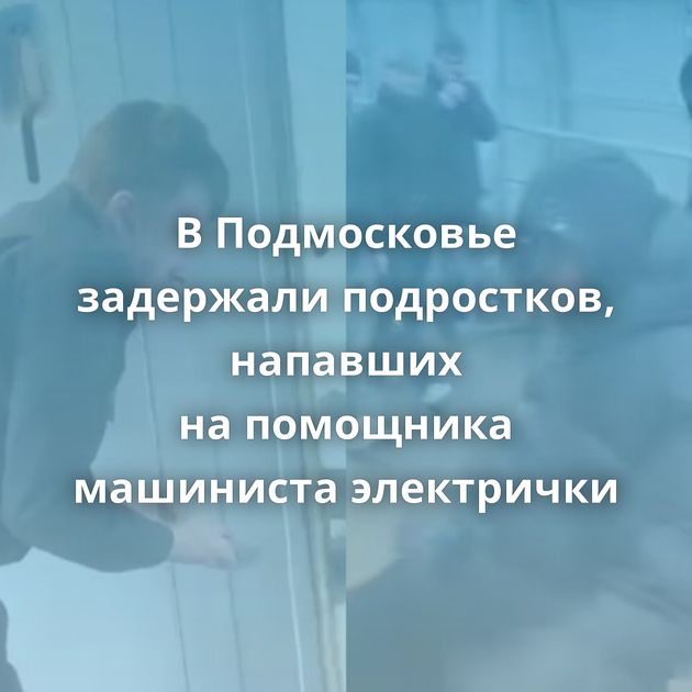 В Подмосковье задержали подростков, напавших на помощника машиниста электрички