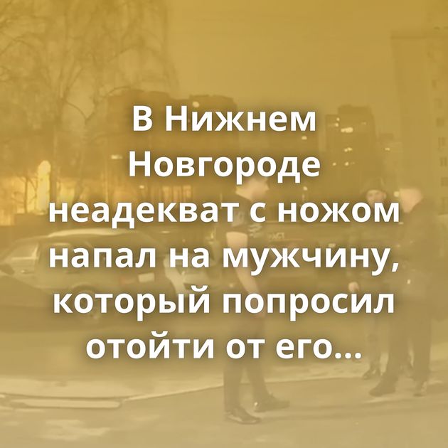 В Нижнем Новгороде неадекват с ножом напал на мужчину, который попросил отойти от его машины