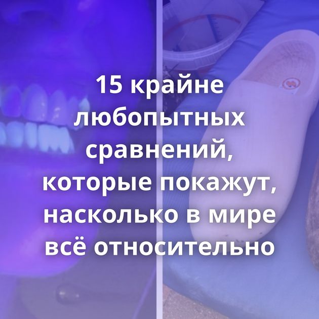 15 крайне любопытных сравнений, которые покажут, насколько в мире всё относительно