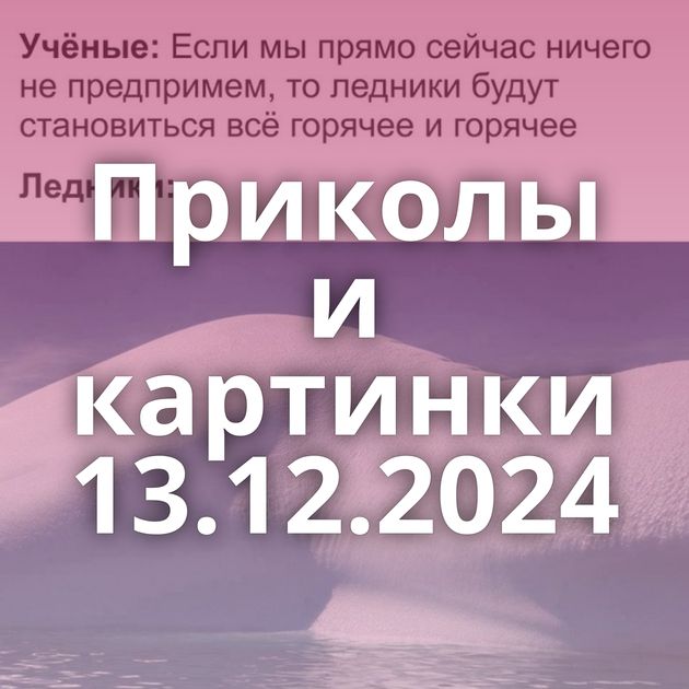 Приколы и картинки 13.12.2024