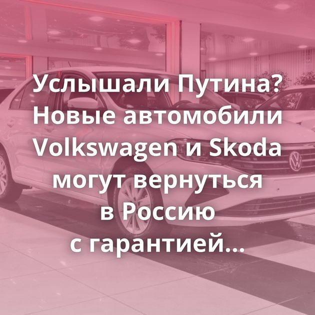 Услышали Путина? Новые автомобили Volkswagen и Skoda могут вернуться в Россию с гарантией и обслуживанием