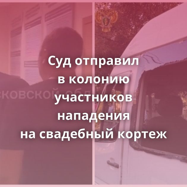 Суд отправил в колонию участников нападения на свадебный кортеж