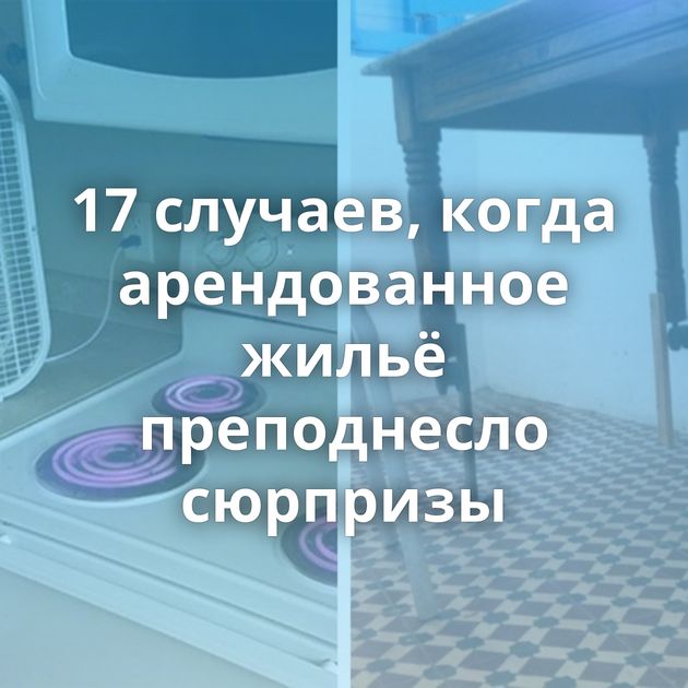 17 случаев, когда арендованное жильё преподнесло сюрпризы