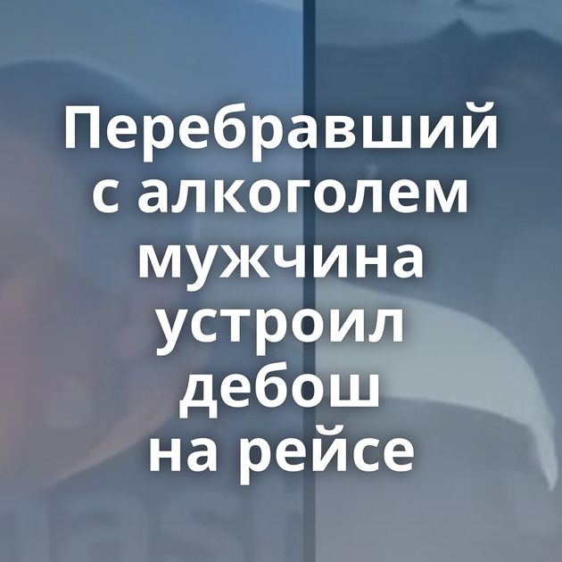 Перебравший с алкоголем мужчина устроил дебош на рейсе