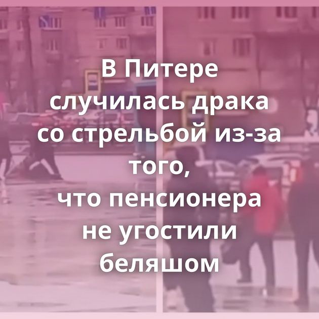 В Питере случилась драка со стрельбой из-за того, что пенсионера не угостили беляшом