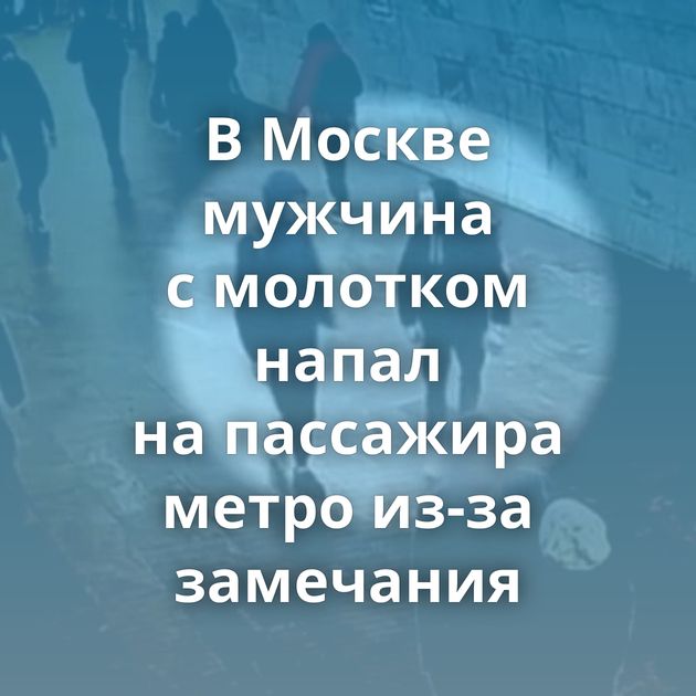 В Москве мужчина с молотком напал на пассажира метро из-за замечания