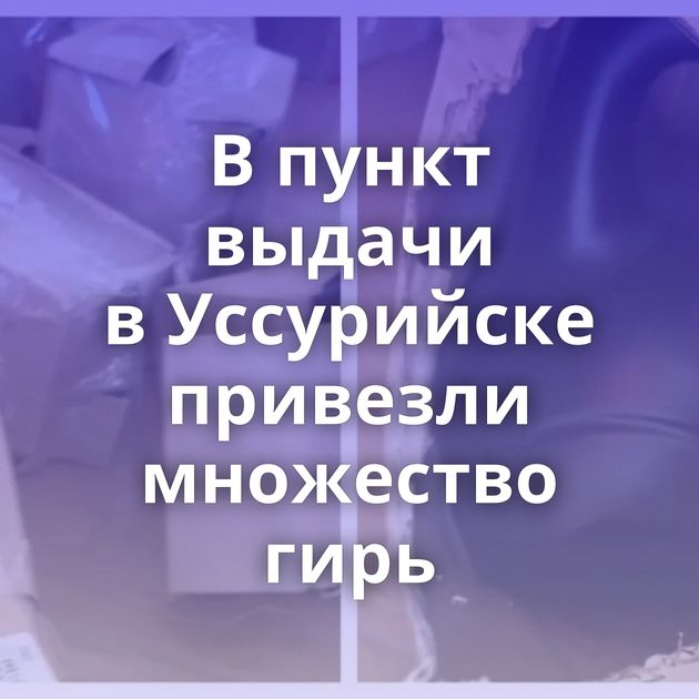 В пункт выдачи в Уссурийске привезли множество гирь