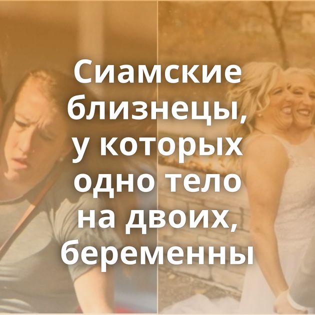 Сиамские близнецы, у которых одно тело на двоих, беременны