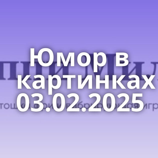 Юмор в картинках 03.02.2025