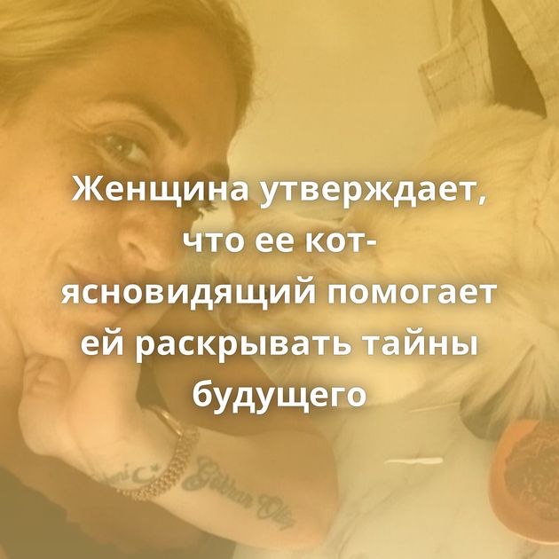 Женщина утверждает, что ее кот-ясновидящий помогает ей раскрывать тайны будущего