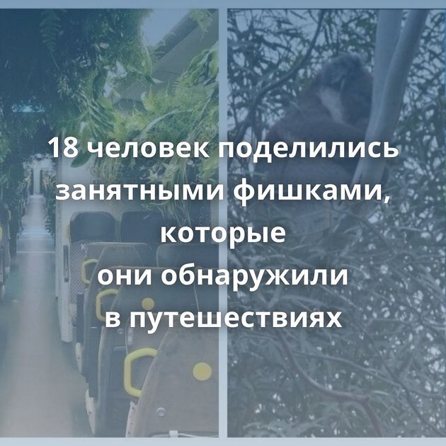 18 человек поделились занятными фишками, которые они обнаружили в путешествиях