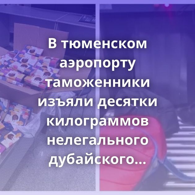 В тюменском аэропорту таможенники изъяли десятки килограммов нелегального дубайского шоколада