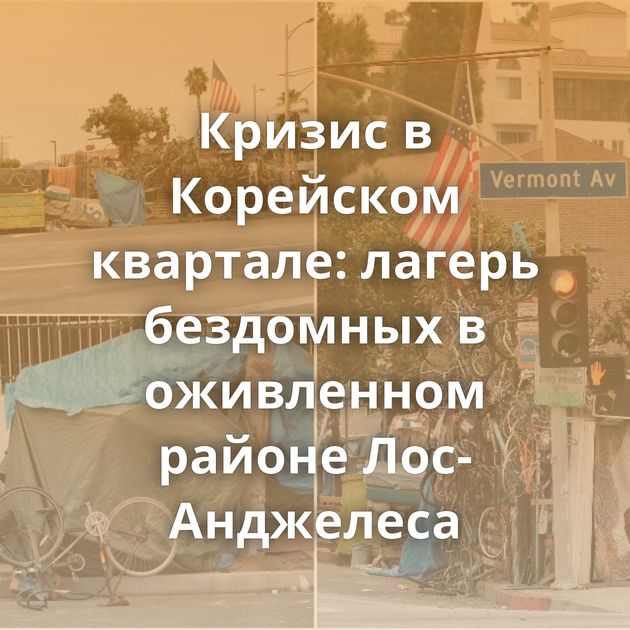 Кризис в Корейском квартале: лагерь бездомных в оживленном районе Лос-Анджелеса