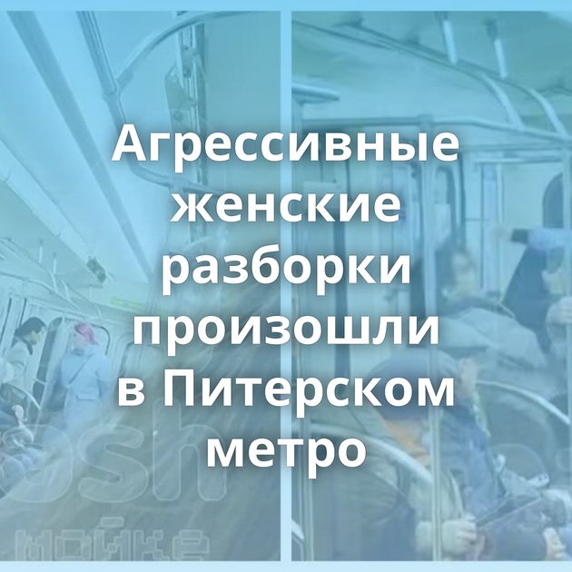 Агрессивные женские разборки произошли в Питерском метро