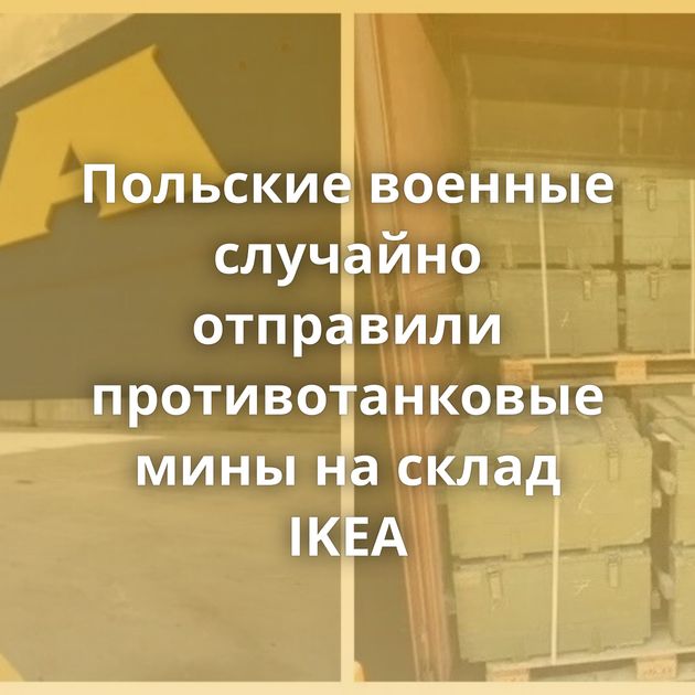 Польские военные случайно отправили противотанковые мины на склад IKEA