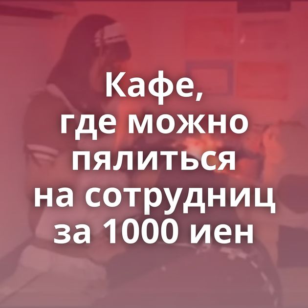 Кафе, где можно пялиться на сотрудниц за 1000 иен