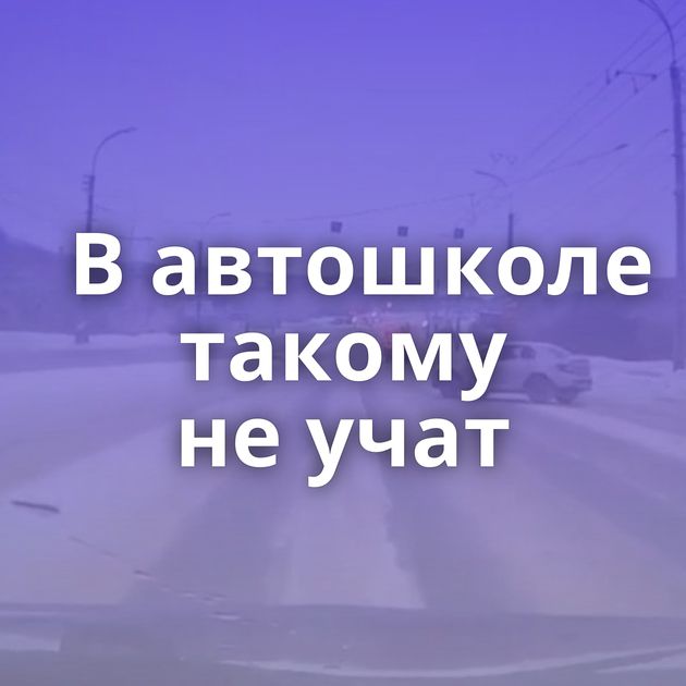 В автошколе такому не учат