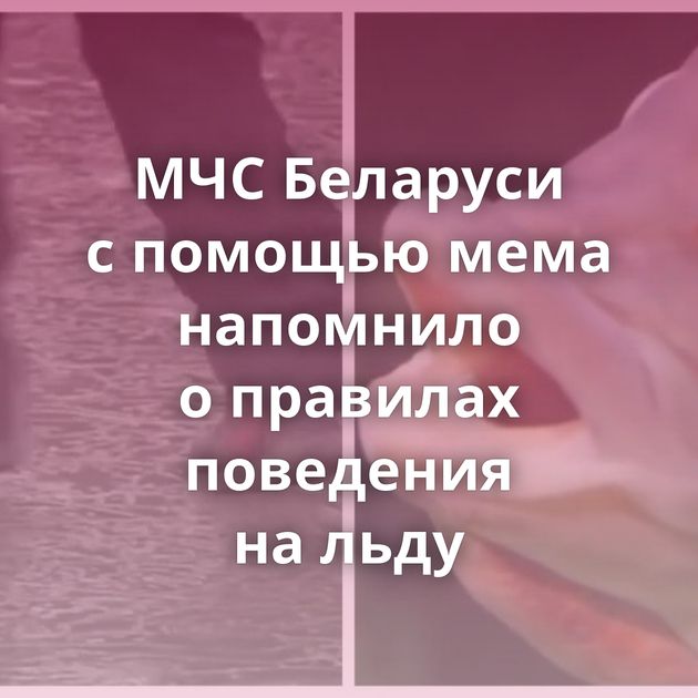 МЧС Беларуси с помощью мема напомнило о правилах поведения на льду