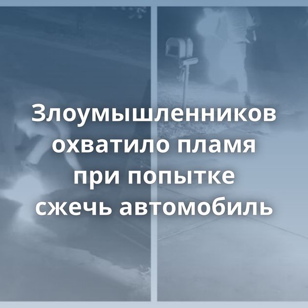 Злоумышленников охватило пламя при попытке сжечь автомобиль