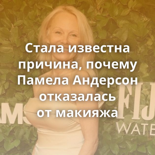 Стала известна причина, почему Памела Андерсон отказалась от макияжа