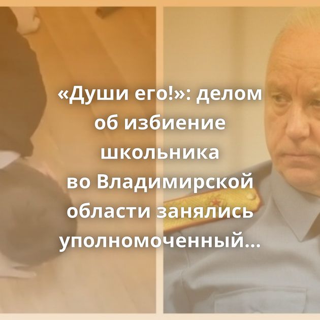 «Души его!»: делом об избиение школьника во Владимирской области занялись уполномоченный по правам…