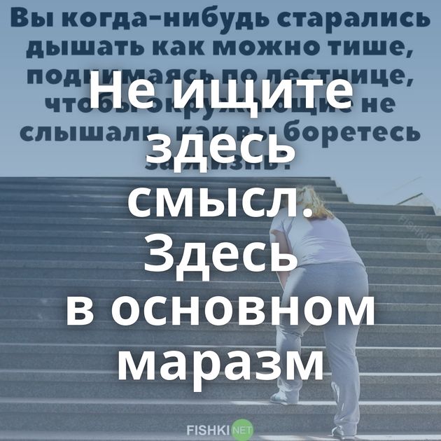 Не ищите здесь смысл. Здесь в основном маразм