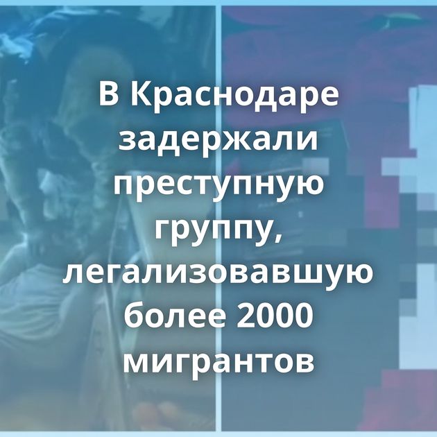 В Краснодаре задержали преступную группу, легализовавшую более 2000 мигрантов