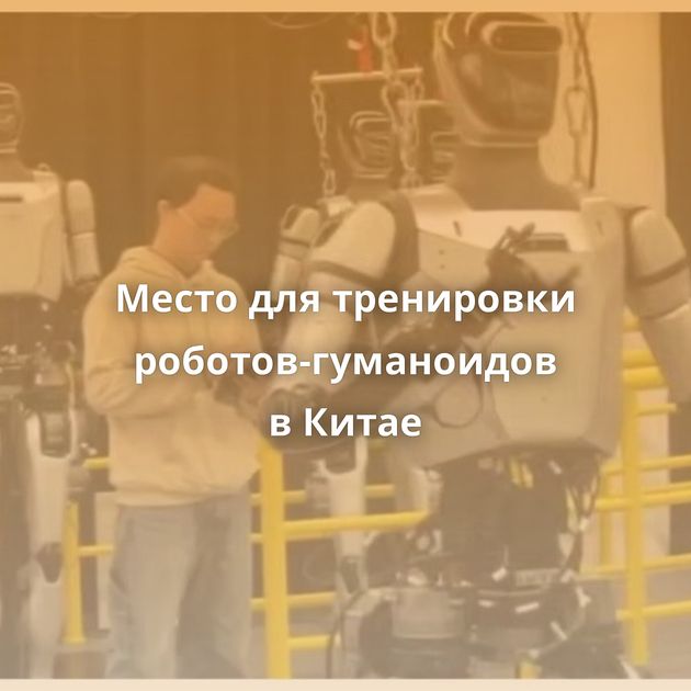 Место для тренировки роботов-гуманоидов в Китае