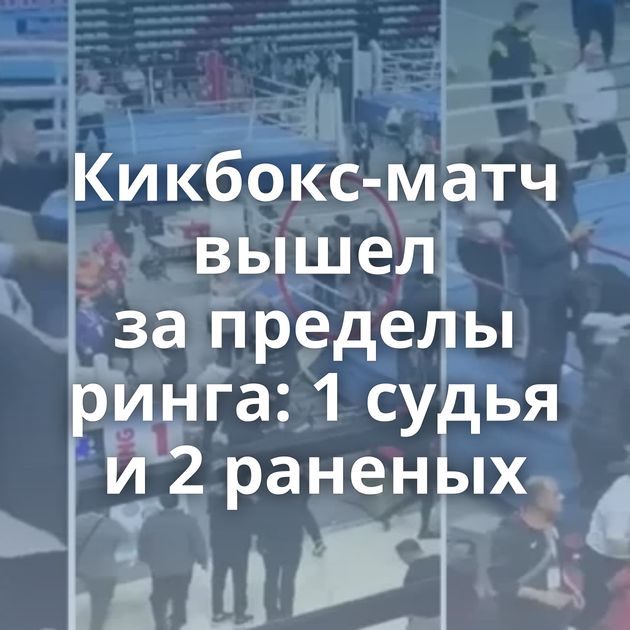 Кикбокс-матч вышел за пределы ринга: 1 судья и 2 раненых