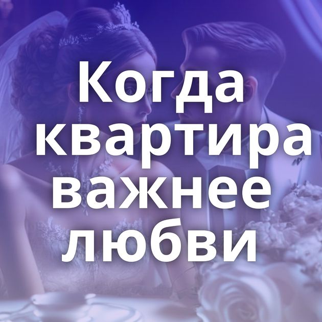 Когда квартира важнее любви