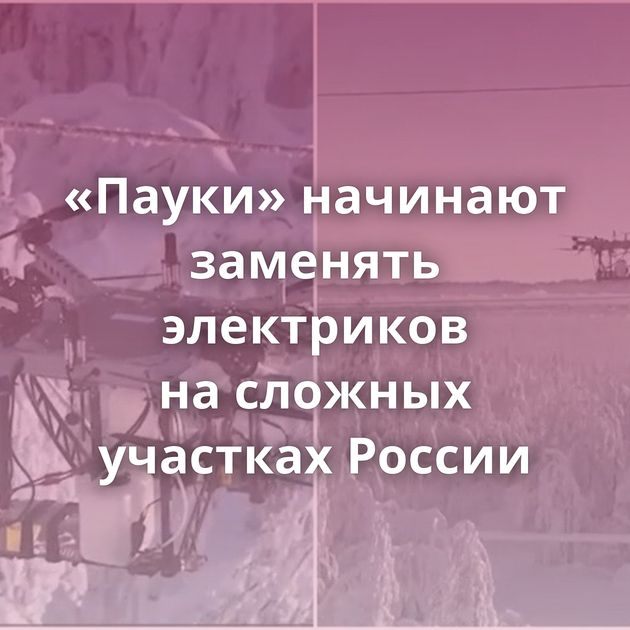 «Пауки» начинают заменять электриков на сложных участках России