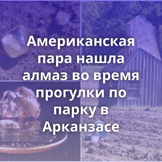 Американская пара нашла алмаз во время прогулки по парку в Арканзасе