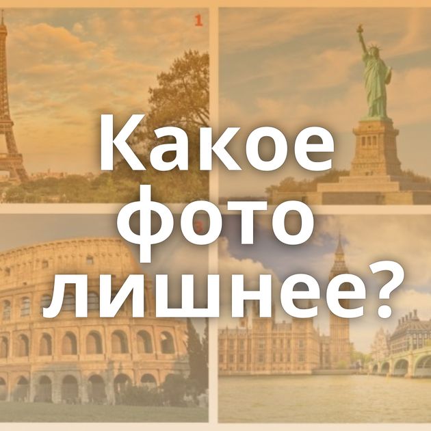 Какое фото лишнее?