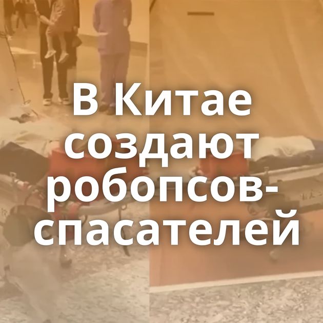 В Китае создают робопсов-спасателей