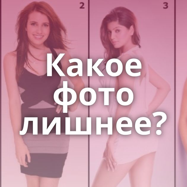 Какое фото лишнее?