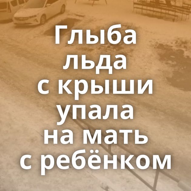 Глыба льда с крыши упала на мать с ребёнком