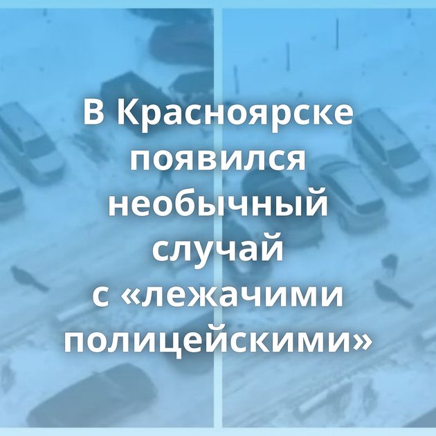 В Красноярске появился необычный случай с «лежачими полицейскими»